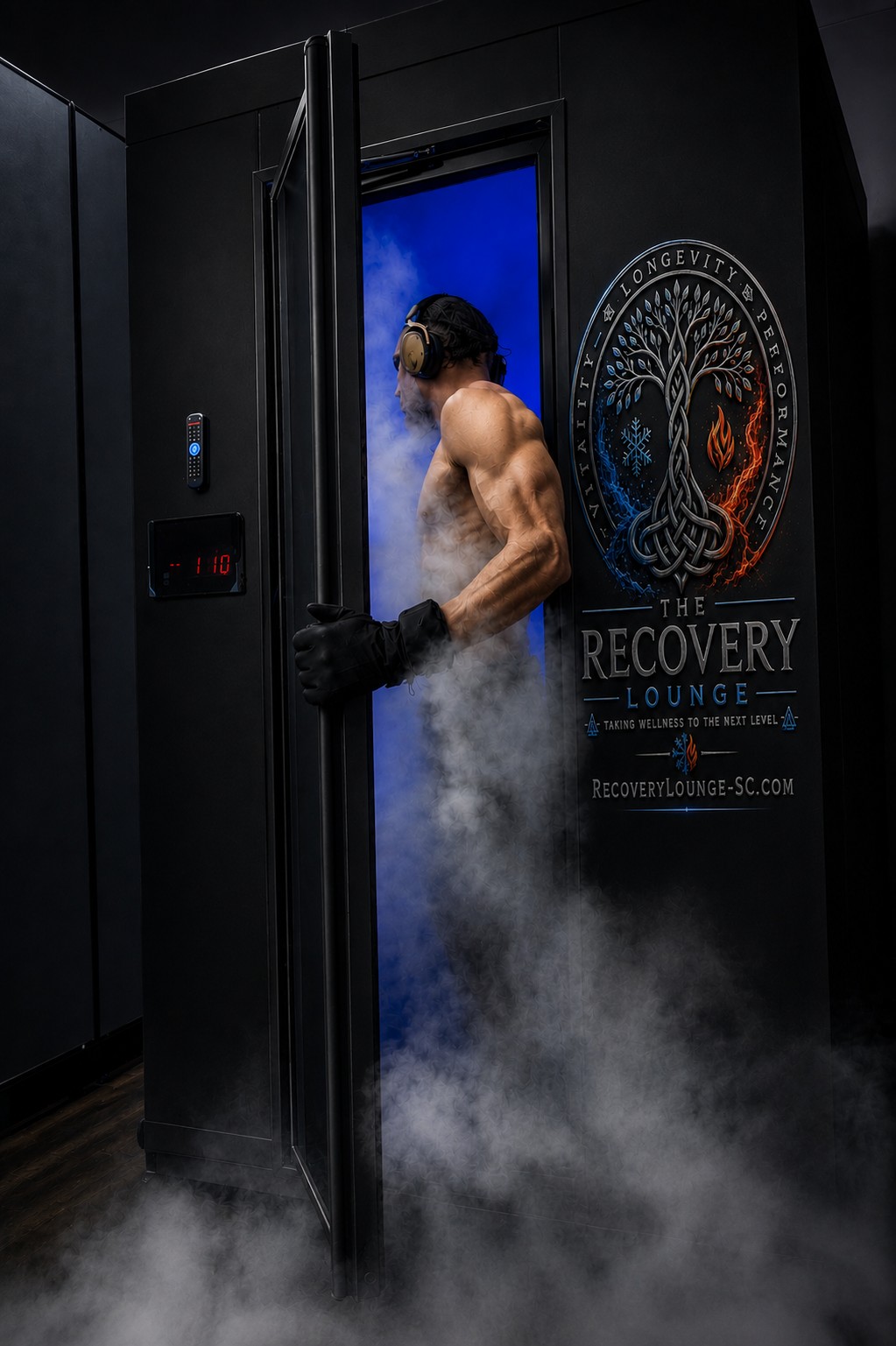 Cryotherapy chamber at The Recovery Lounge